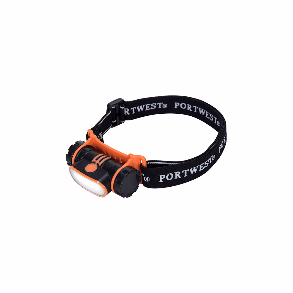 Fejlámpa PORTWEST LED újratölthető USB fekete