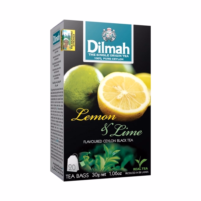 Fekete tea DILMAH Lemon & Lime 20 filter/doboz
