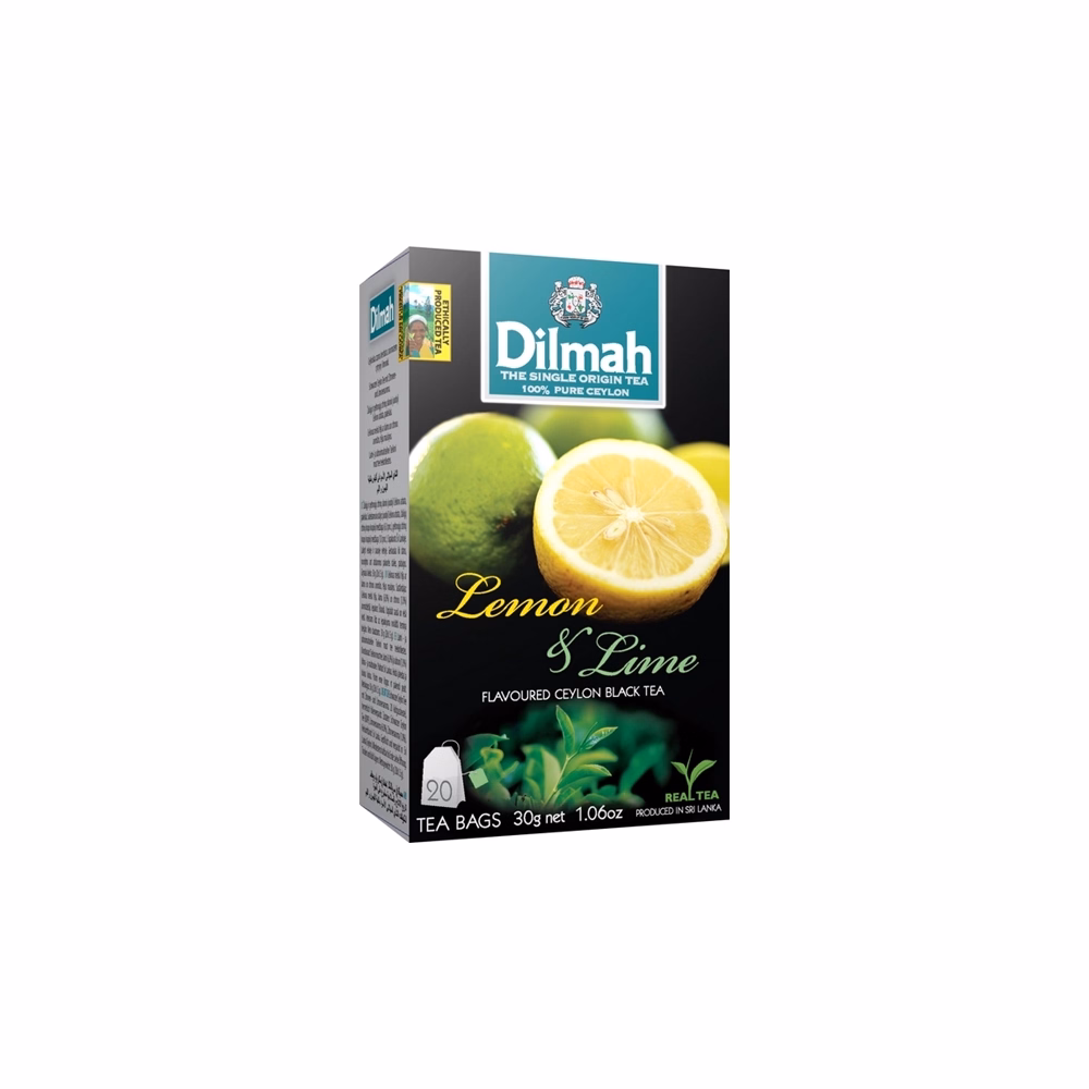 Fekete tea DILMAH Lemon & Lime 20 filter/doboz