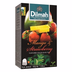 Fekete tea DILMAH Mango & Strawberry 20 filter/doboz