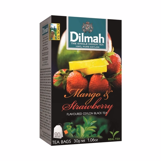 Fekete tea DILMAH Mango & Strawberry 20 filter/doboz