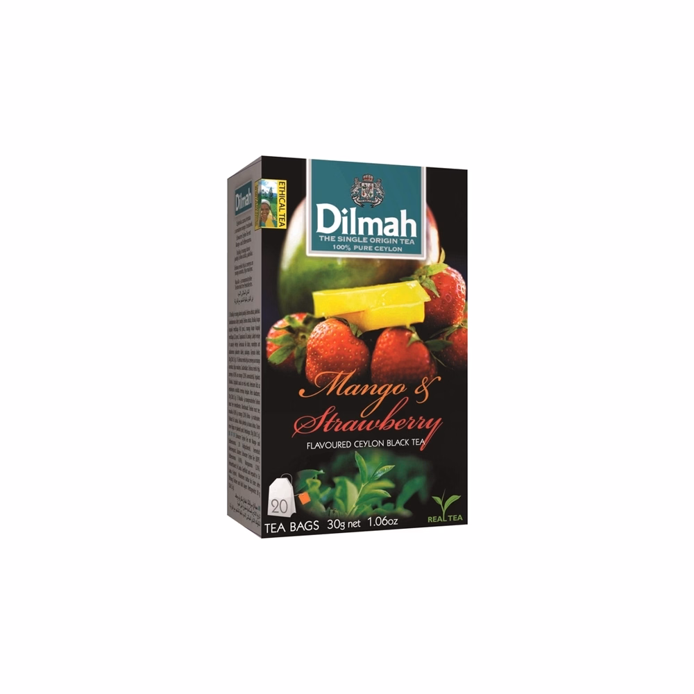 Fekete tea DILMAH Mango & Strawberry 20 filter/doboz