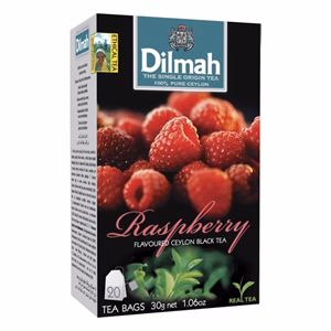 Fekete tea DILMAH Raspberry 20 filter/doboz