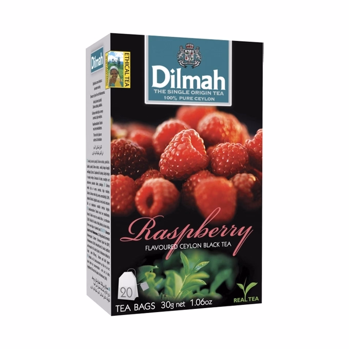 Fekete tea DILMAH Raspberry 20 filter/doboz