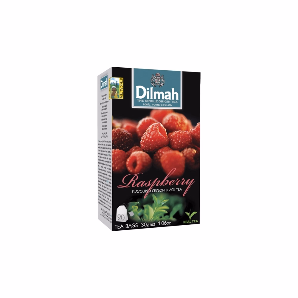 Fekete tea DILMAH Raspberry 20 filter/doboz