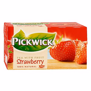 Fekete tea PICKWICK ízesített eper 20 filter/doboz