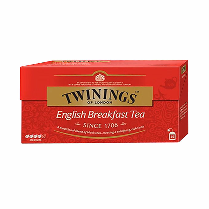 Fekete tea TWININGS English Breakfast 25x2 g