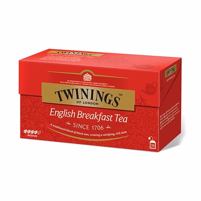 Fekete tea TWININGS English Breakfast 25x2 g