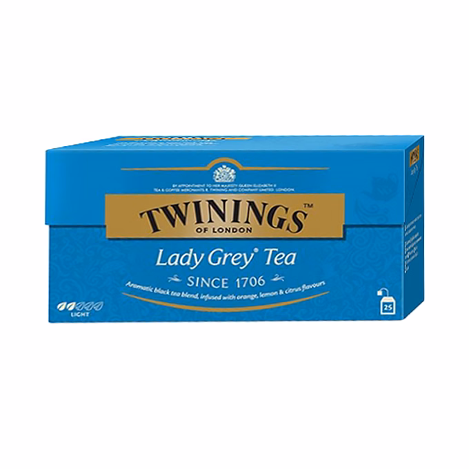 Fekete tea TWININGS Lady Grey 25x2 g