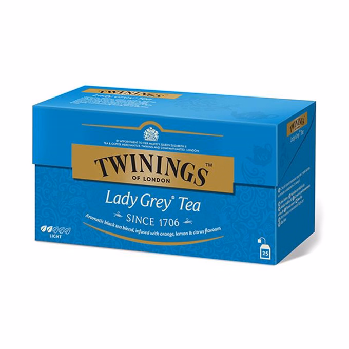 Fekete tea TWININGS Lady Grey 25x2 g