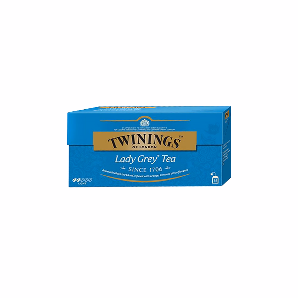 Fekete tea TWININGS Lady Grey 25x2 g