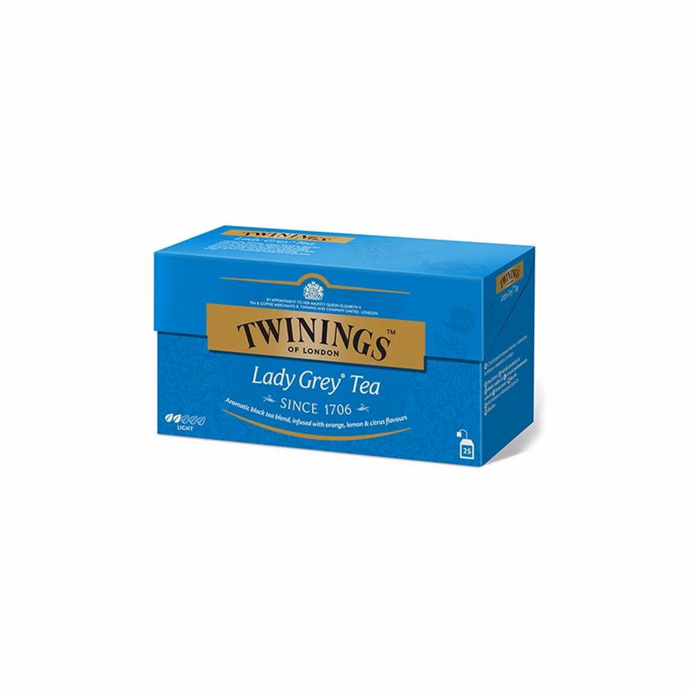 Fekete tea TWININGS Lady Grey 25x2 g