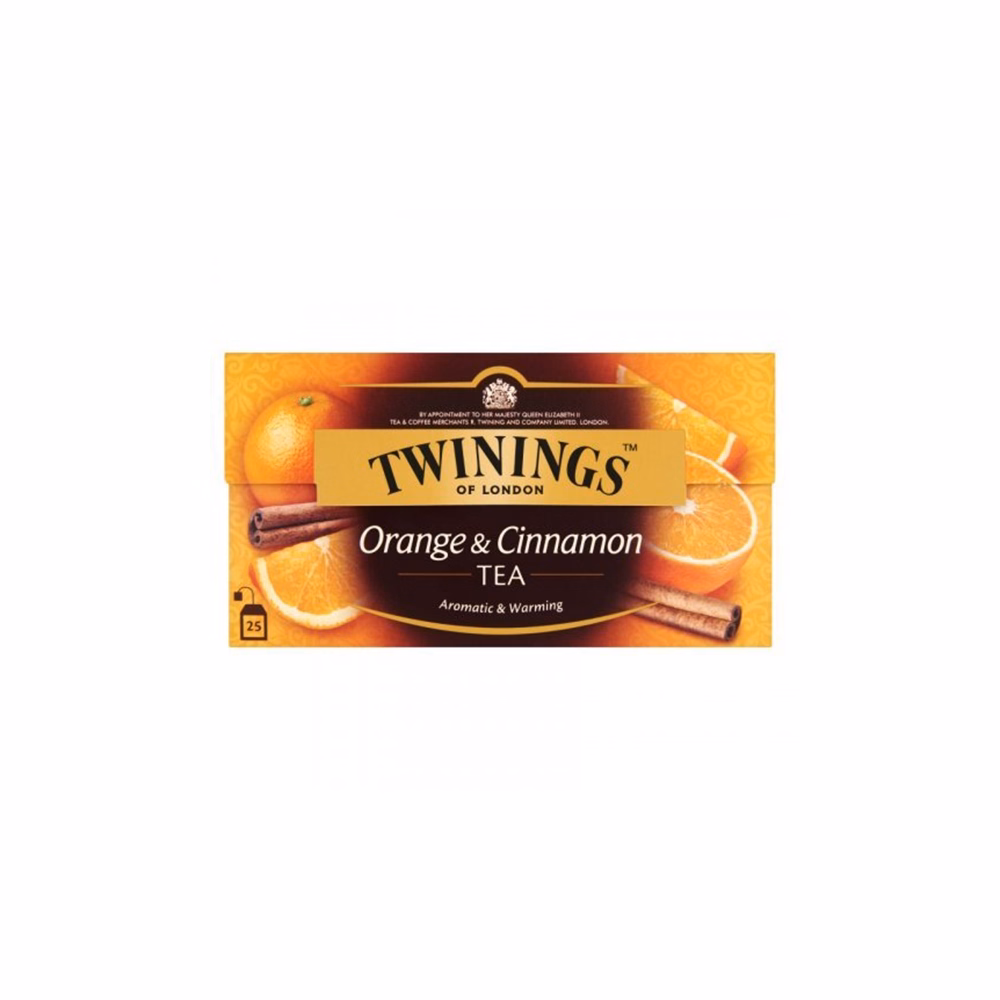Fekete tea TWININGS narancs és fahéj 25 filter/doboz