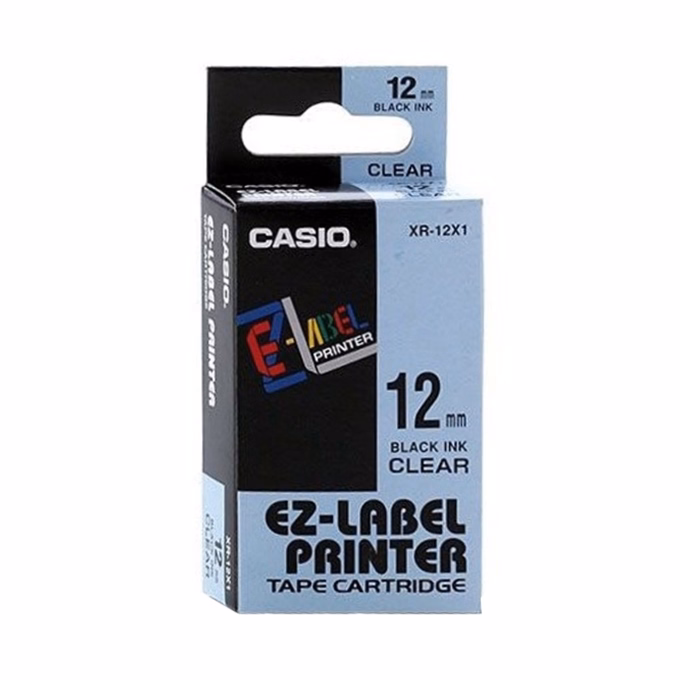 Feliratozó szalag CASIO XR-12YW1 12mmx8m sárga alapon fekete írásszín