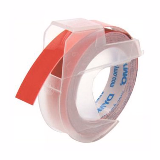 Feliratozó szalag DYMO 3D kézi betűnyomógéphez 9mm x 3m piros