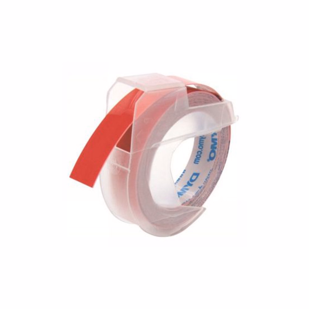 Feliratozó szalag DYMO 3D kézi betűnyomógéphez 9mm x 3m piros