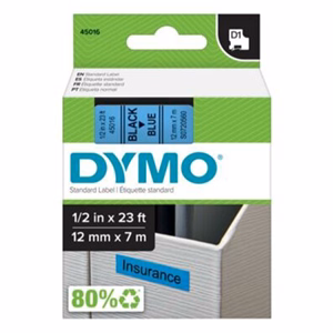 Feliratozó szalag DYMO D1 12mm x 7m kék alapon fekete írásszín