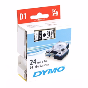 Feliratozó szalag DYMO D1 24mm x 7m fehér alapon fekete írásszín