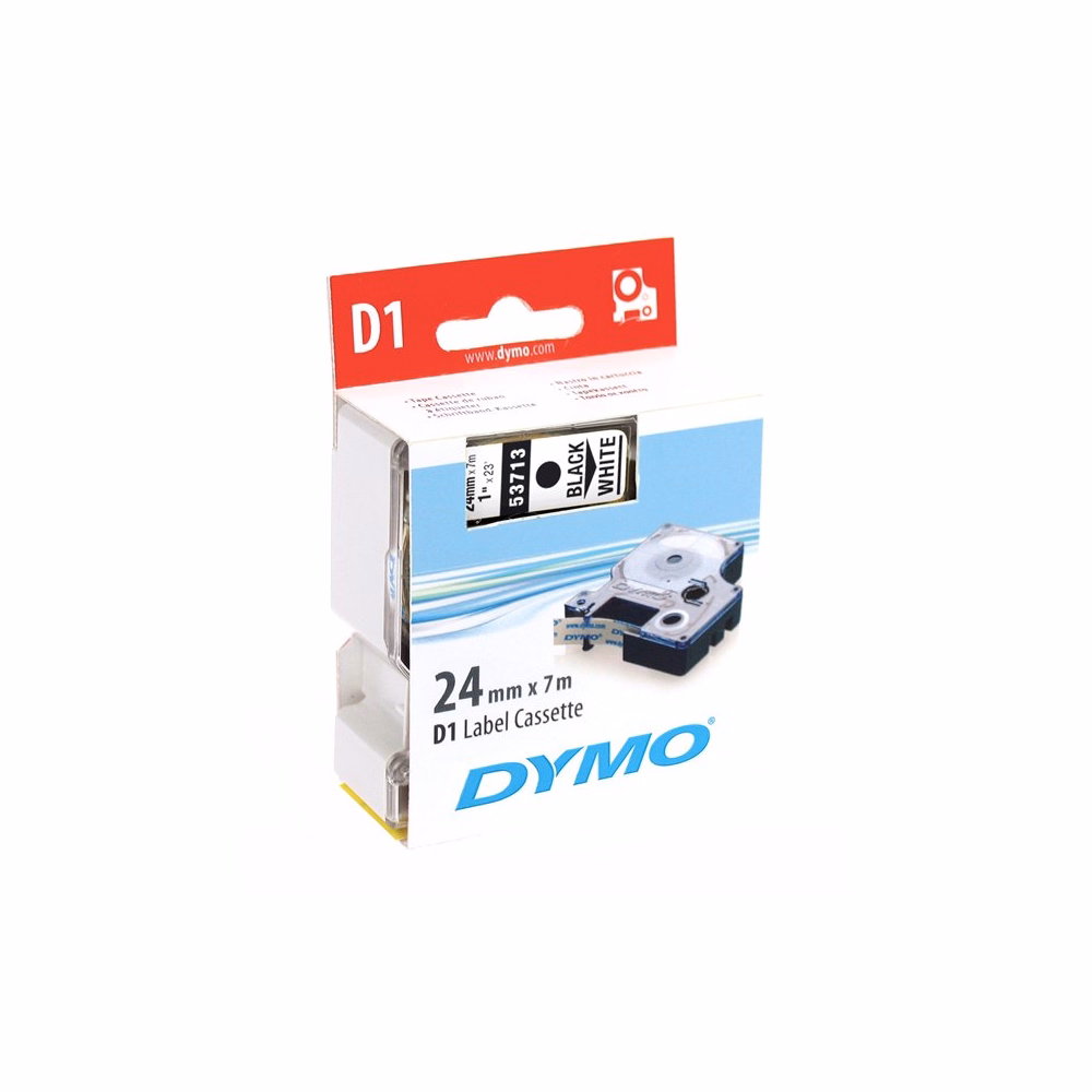 Feliratozó szalag DYMO D1 24mm x 7m fehér alapon fekete írásszín