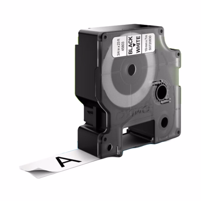 Feliratozó szalag DYMO D1 45803 19mm x 7m fehér alapon fekete írásszín