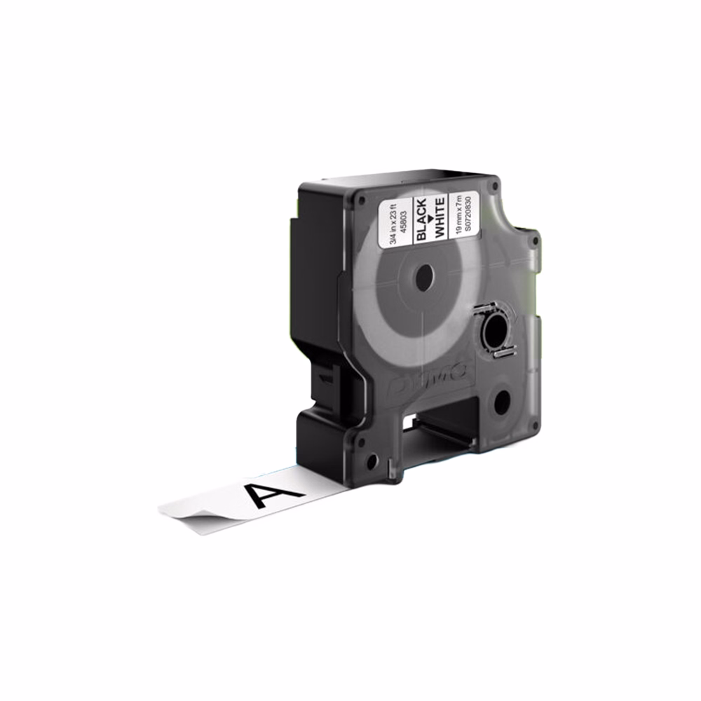 Feliratozó szalag DYMO D1 45803 19mm x 7m fehér alapon fekete írásszín