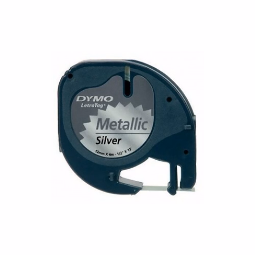 Feliratozó szalag DYMO LetraTag 59429 12mm x 4m metal ezüst