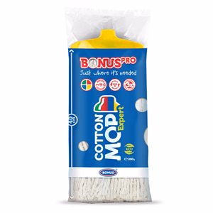 Felmosó pótfej BONUS CottonMop expert HoReCa HACCP 350 g sárga