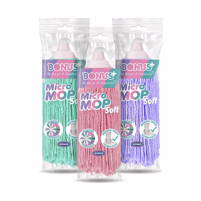 Felmosó pótfej BONUS Soft csavaros pasztell színek 175 g