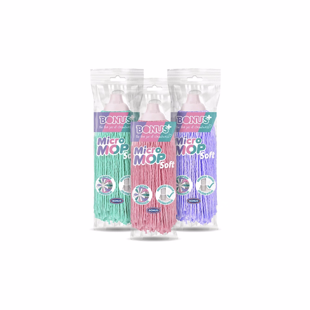 Felmosó pótfej BONUS Soft csavaros pasztell színek 175 g