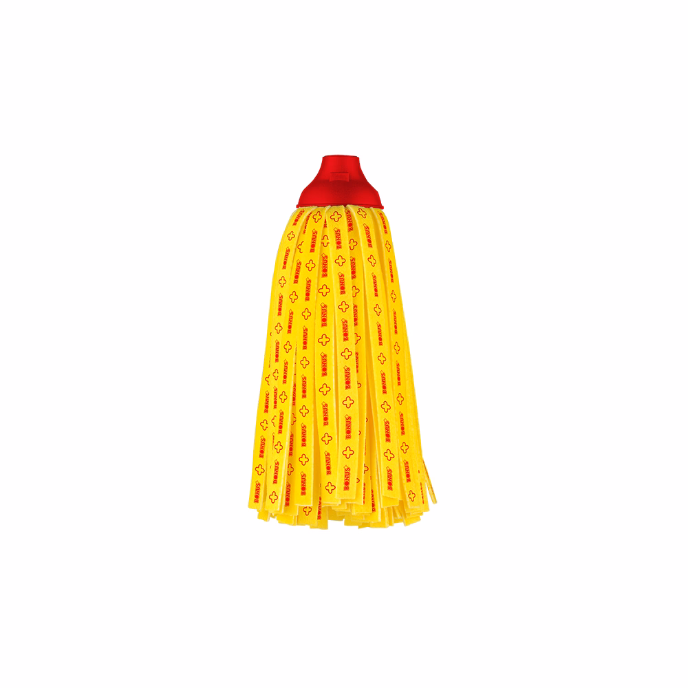 Felmosó pótfej BONUS SupraMop csavaros sárga-piros