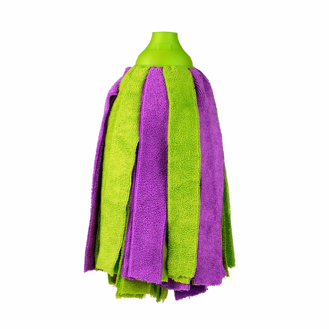 Felmosó pótfej BONUS mikroszálas csavaros zöld-lila