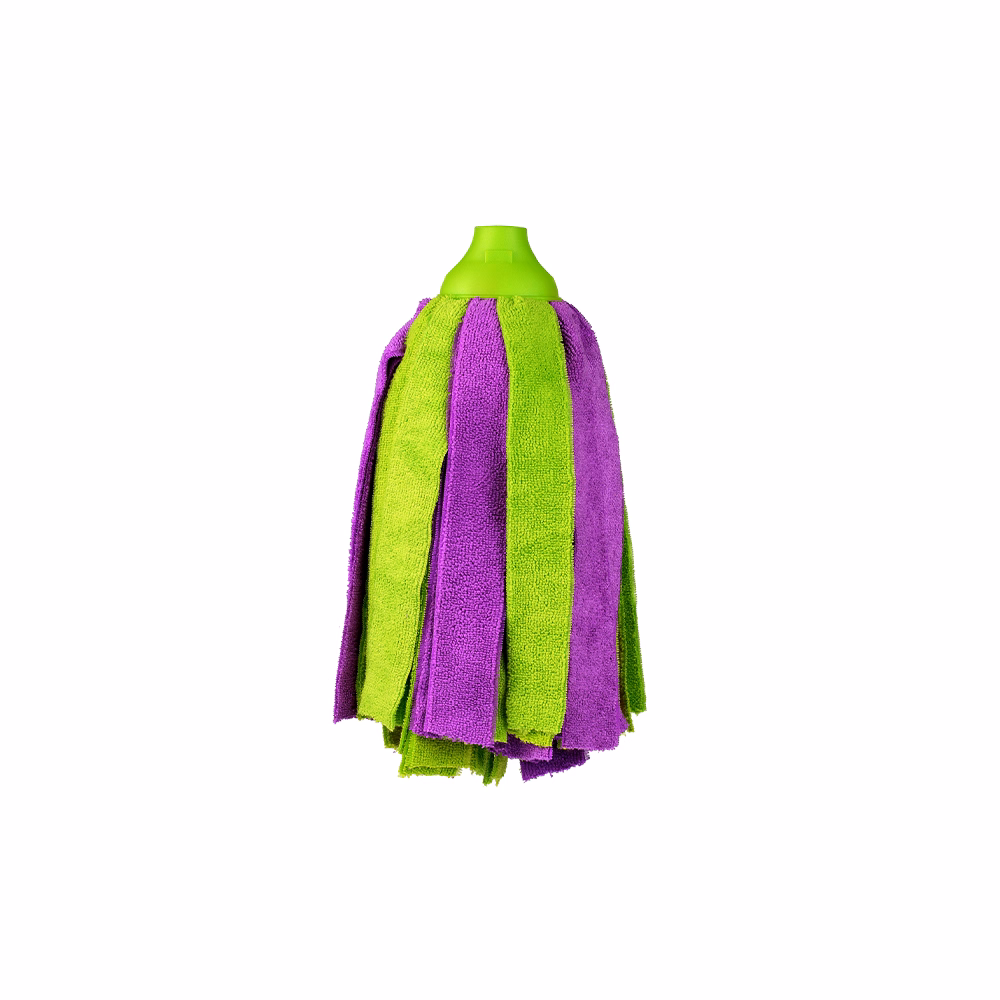 Felmosó pótfej BONUS mikroszálas csavaros zöld-lila