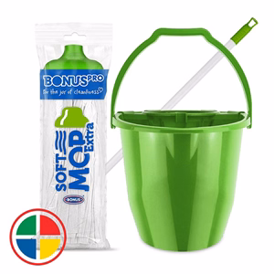 Felmosó szett BONUS extra vödör 11L+ 120cm nyél + softmop pótfej zöld