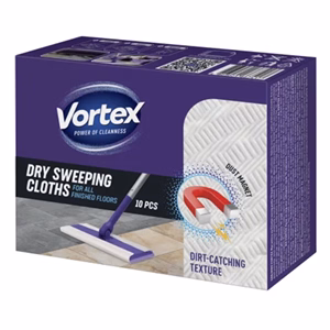Felmosó utántöltő VORTEX Easy mopping száraz lapos fejhez 10 darabos