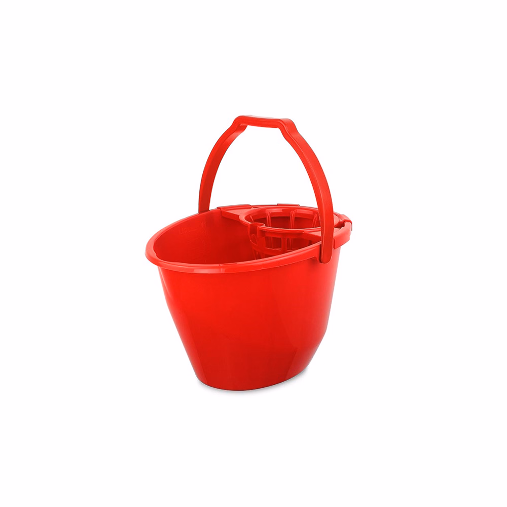 Felmosó vödör BONUS csavarókosárral 11L piros