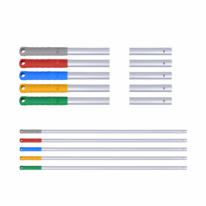 Felmosónyél mophoz fényes aluminim pattintós vég (AS140) 140 cm