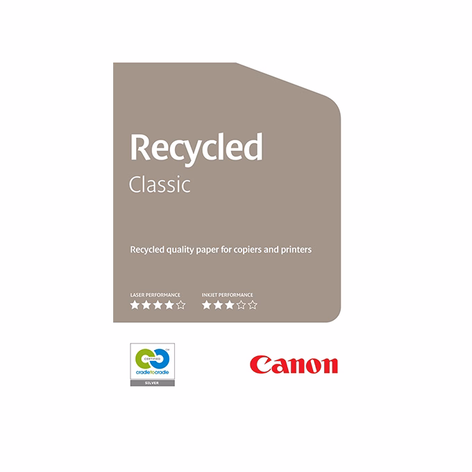 Fénymásolópapír CANON Recycled Classic újrahasznosított ISO 55-s A/4 80 g 500 ív/csomag