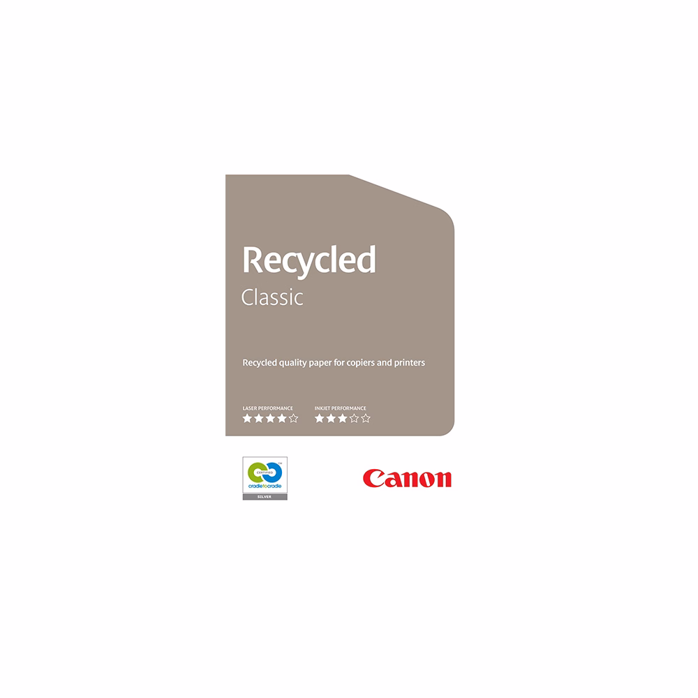 Fénymásolópapír CANON Recycled Classic újrahasznosított ISO 55-s A/4 80 g 500 ív/csomag