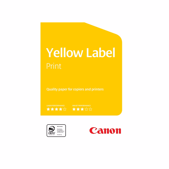 Fénymásolópapír CANON Yellow Label Print A/4 80 g 500 ív/csomag