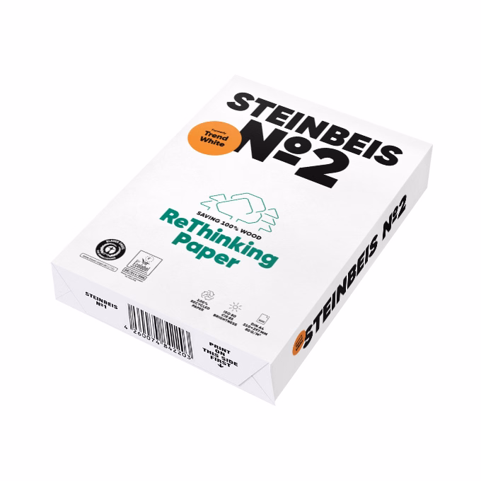 Fénymásolópapír STEINBEIS NO 2. ISO 80-s A/4 újrahasznosított 80 g 500 ív/csomag