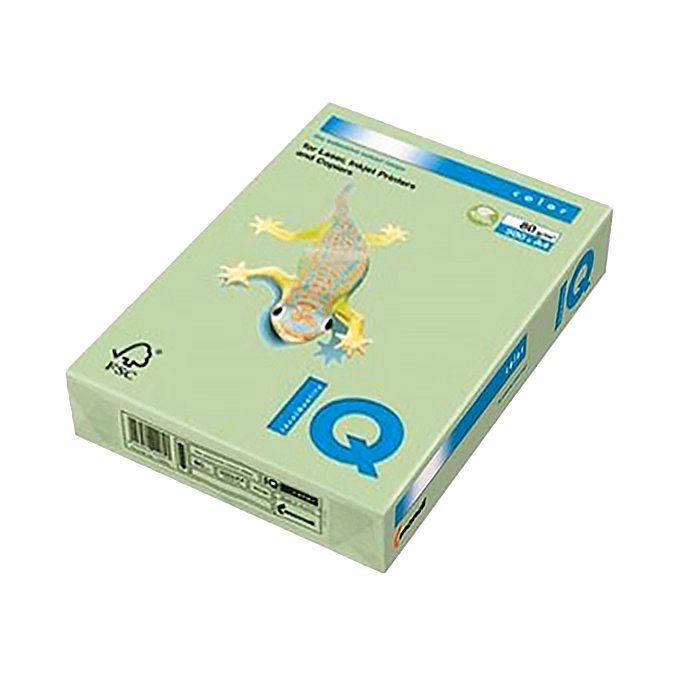 Fénymásolópapír színes IQ Color A/4 160 g pasztell zöld GN27 250 ív/csomag Fénymásolópapír színes IQ Color A/4 160 g pasztell zöld GN27 250 ív/csomag