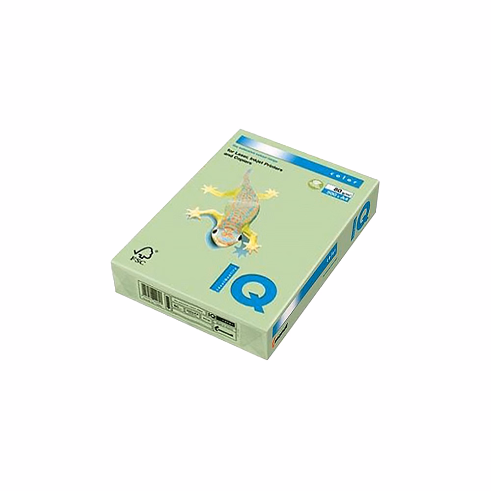 Fénymásolópapír színes IQ Color A/4 160 g pasztell zöld GN27 250 ív/csomag Fénymásolópapír színes IQ Color A/4 160 g pasztell zöld GN27 250 ív/csomag