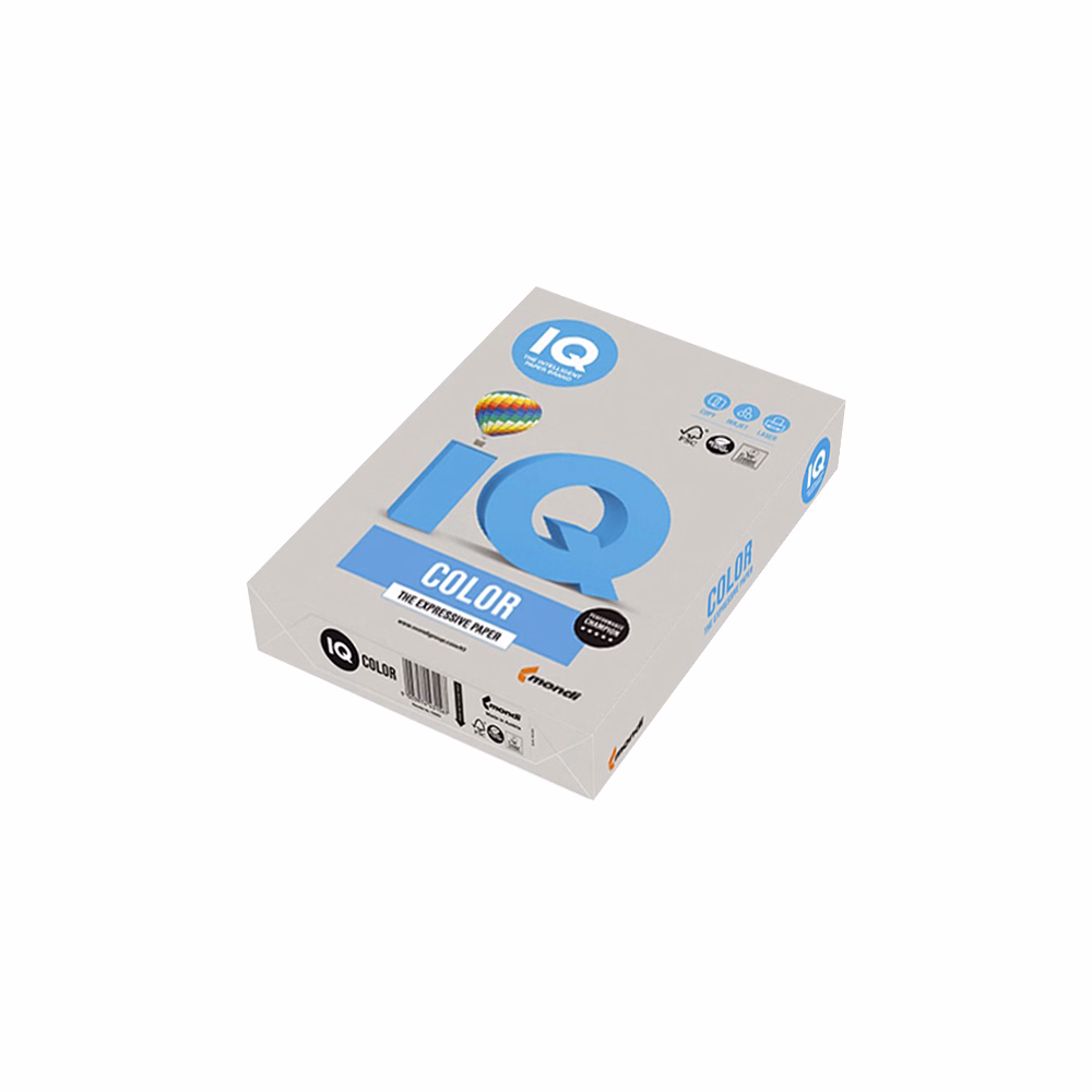Fénymásolópapír színes IQ Color A/4 160 g trend szürke GR21 250 ív/csomag