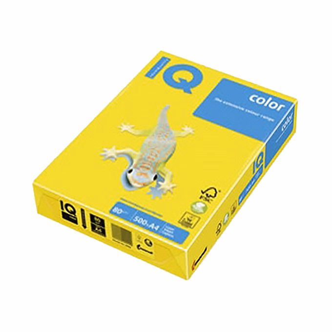 Fénymásolópapír színes IQ Color A/4 80 g intenzív kanári CY39 500 ív/csomag
