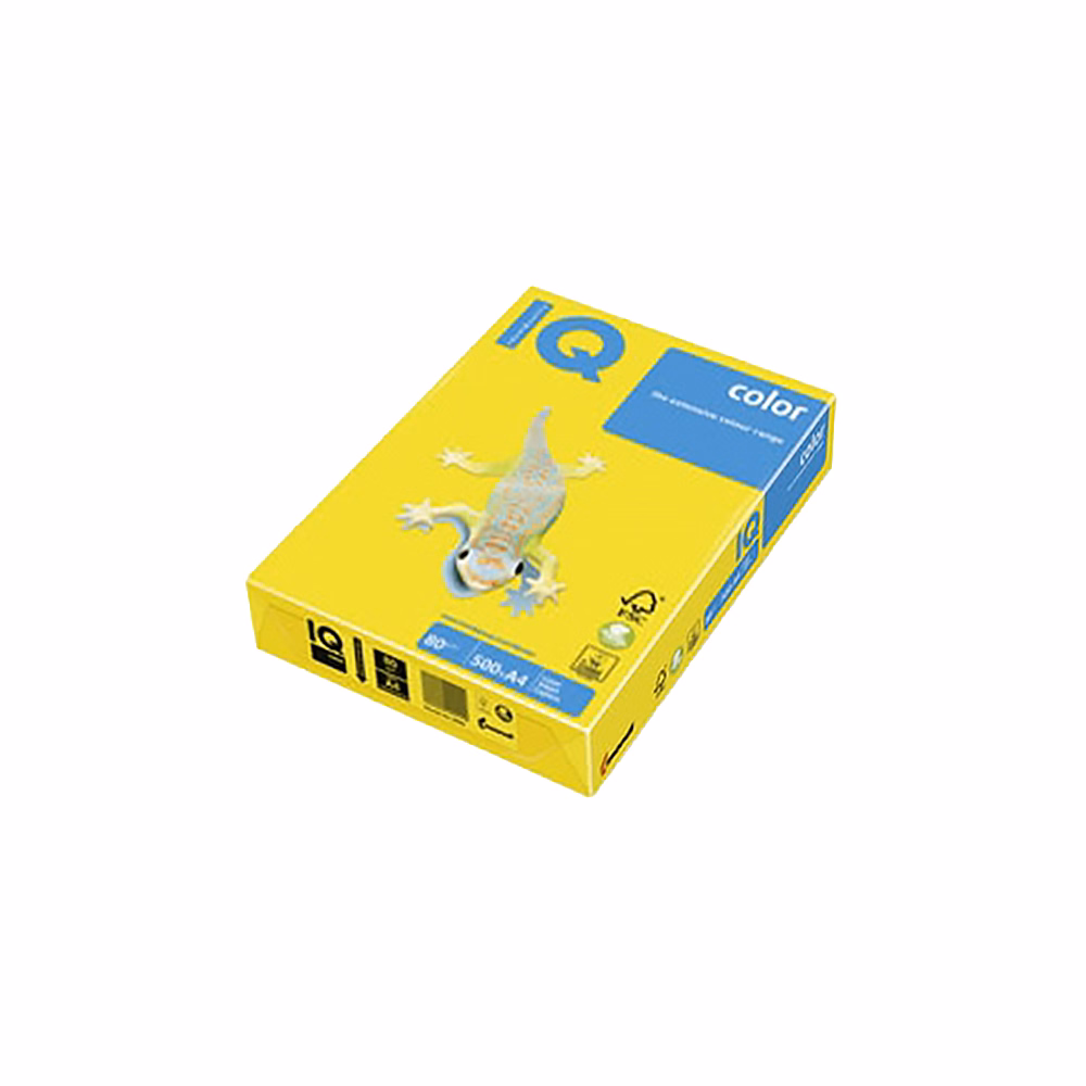 Fénymásolópapír színes IQ Color A/4 80 g intenzív kanári CY39 500 ív/csomag