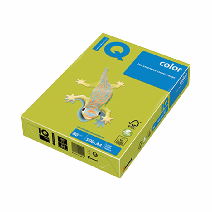 Fénymásolópapír színes IQ Color A/4 80 g intenzív lime LG46 500 ív/csomag Fénymásolópapír színes IQ Color A/4 80 g intenzív lime LG46 500 ív/csomag