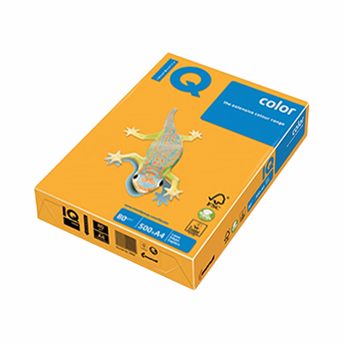 Fénymásolópapír színes IQ Color A/4 80 g intenzív napsárga SY40 500 ív/csomag Fénymásolópapír színes IQ Color A/4 80 g intenzív napsárga SY40 500 ív/csomag