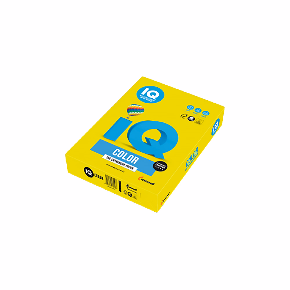 Fénymásolópapír színes IQ Color A/4 80 g neon citrom NEOGB 500 ív/csomag Fénymásolópapír színes IQ Color A/4 80 g neon citrom NEOGB 500 ív/csomag