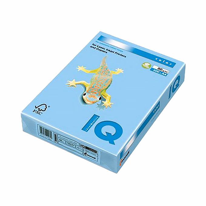 Fénymásolópapír színes IQ Color A/4 80 g pasztell középkék MB30 500 ív/csomag