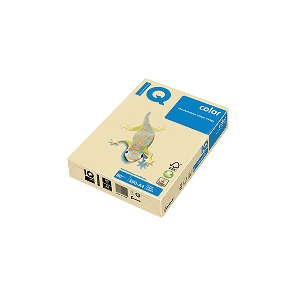 Fénymásolópapír színes IQ Color A/4 80 g pasztell krém CR20 500 ív/csomag